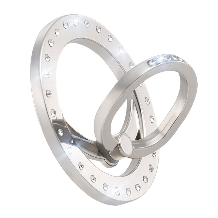 Omio Magnetic Phone Ring Holder Compatible with MagSafe Bling Magnetic Phone Grip Stand with Sparkling Diamond Removable