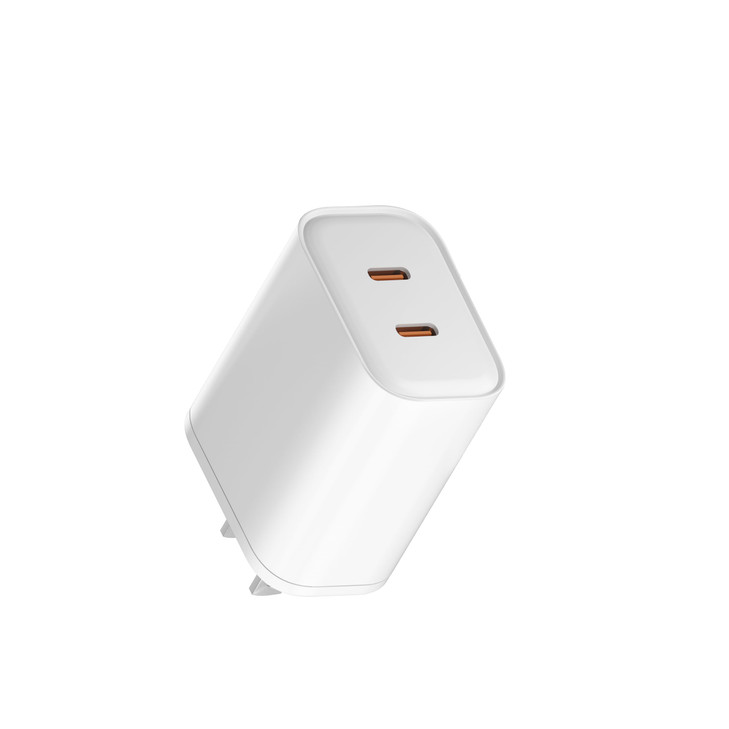 Double USB C Fast Charger Block for iPhone 17 Pro Max Dual PD GaN TypeC Fast Charging Port Power Adapter Plug Cube for A