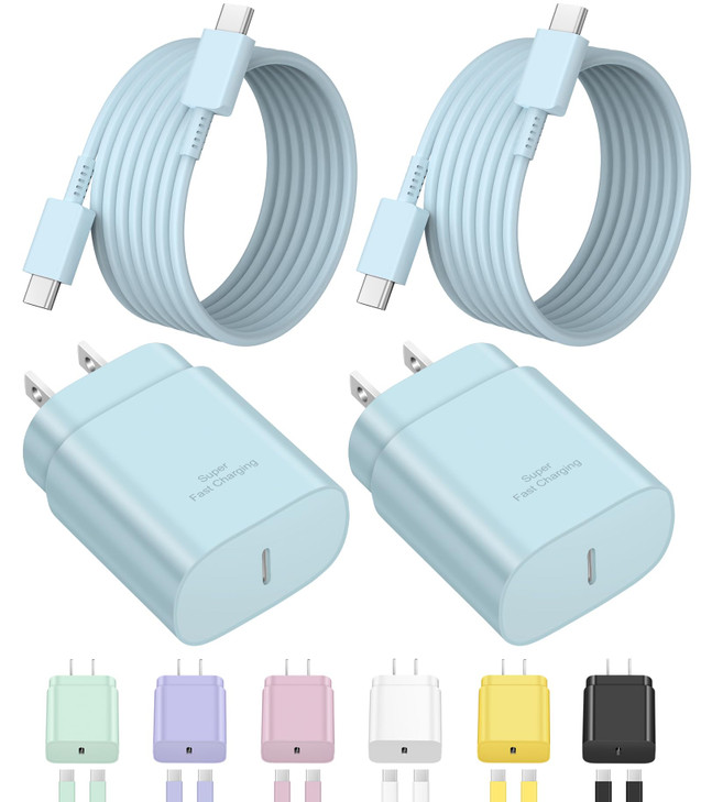 Type C Charger Fast Charging for iPhone 16 15USB C Samsung Chargers Block 25W Super Fast Wall Chargers for Samsung Galax