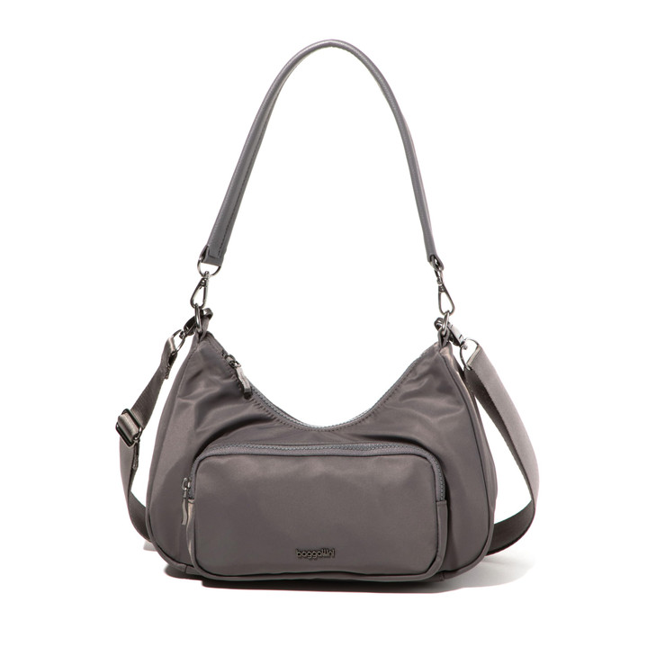 Baggallini Savannah Crossbody 12x8 wRFID Card Holder Vegan Leather Shoulder Strap Convertible Crossbody for Women