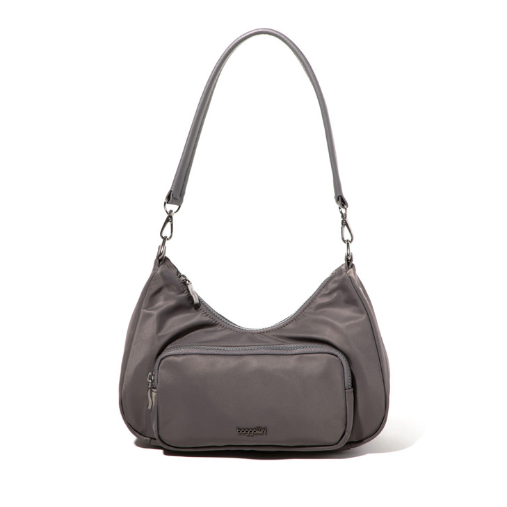 Baggallini Savannah Crossbody 12x8 wRFID Card Holder Vegan Leather Shoulder Strap Convertible Crossbody for Women