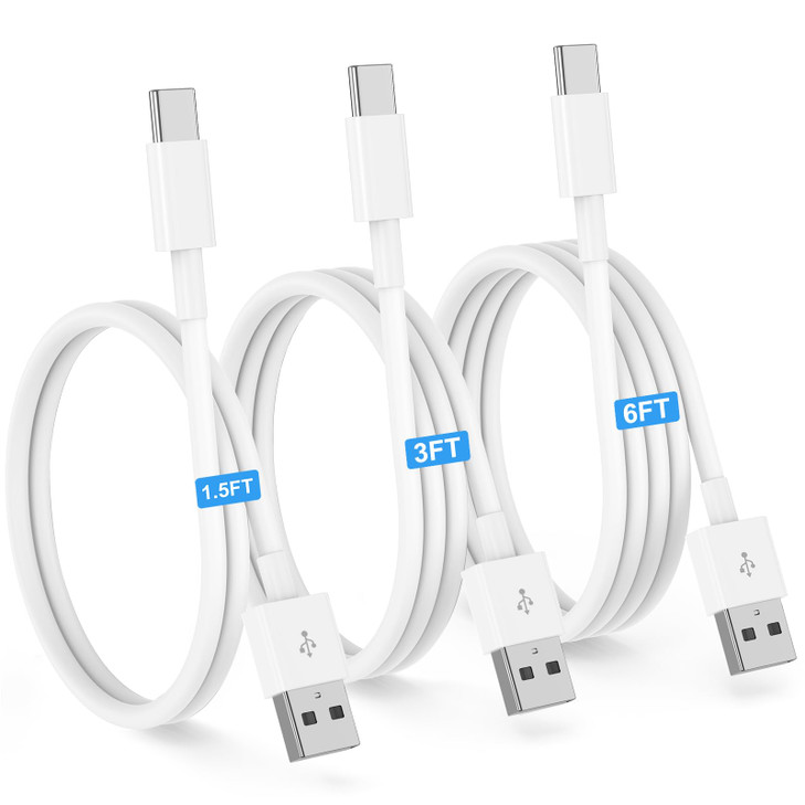 Essri Car CarPlay Cable for iPhone 17 16 15 USB C Charger Cord 3Pack 16 FT3 FT6 FT USB A to USB C Charging Cable for App