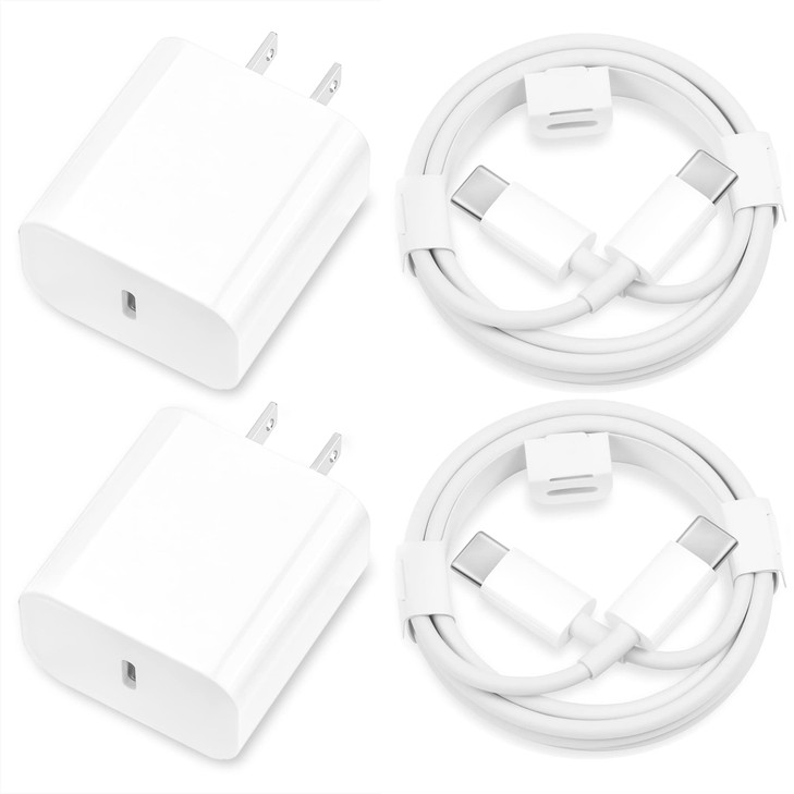 iPhone 16 15 Charger Fast ChargingMFi Certified 2Pack 20W Type C Fast Charger Block with 6FT USB C to USB C Cable Compat