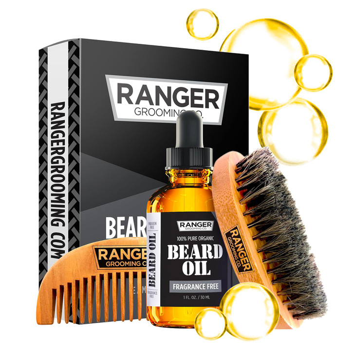 Leven Rose Beard Oil for Men and Beard Softener 100% Pure Natural for Bearded Men, Mustaches, and Moisturized Skin 1 oz by Ranger Grooming Co online at globaldelivered