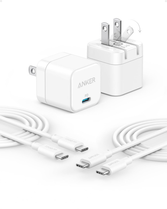 Anker USB C Charger Block with USBC Cable 20W Charger Block for iPhone 1716 and More Series Galaxy Pixel iPad ProAirMini