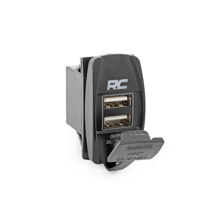 Rough Country USB Switch Insert 2x1 with Logo Blue Back Light