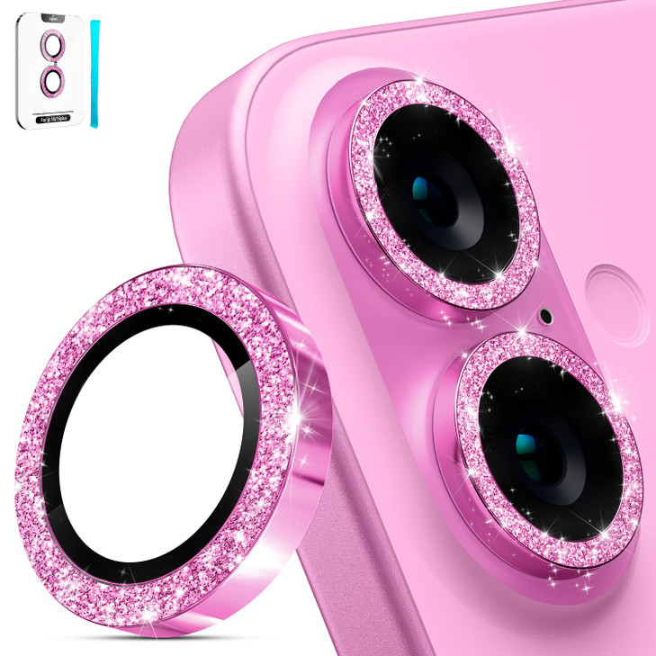 imluckies for iPhone 16 iPhone 16 Plus Camera Lens Protector ARAF Tempered Glass 9H AntiScratch Metal Individual Lens Co