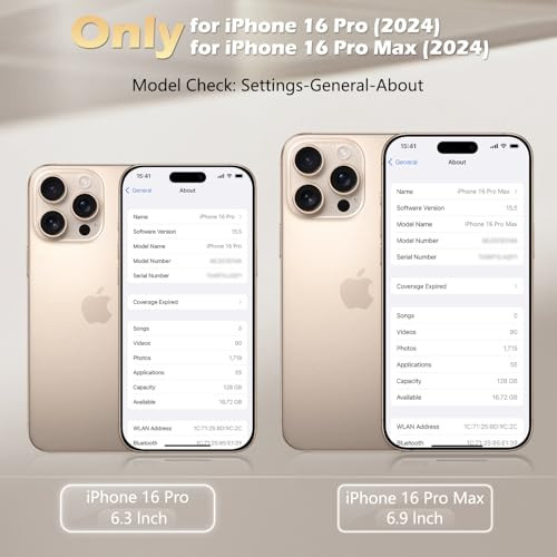 imluckies for iPhone 16 Pro iPhone 16 Pro Max Camera Lens Protector ARAF Tempered Glass 9H UltraTough Metal Individual L