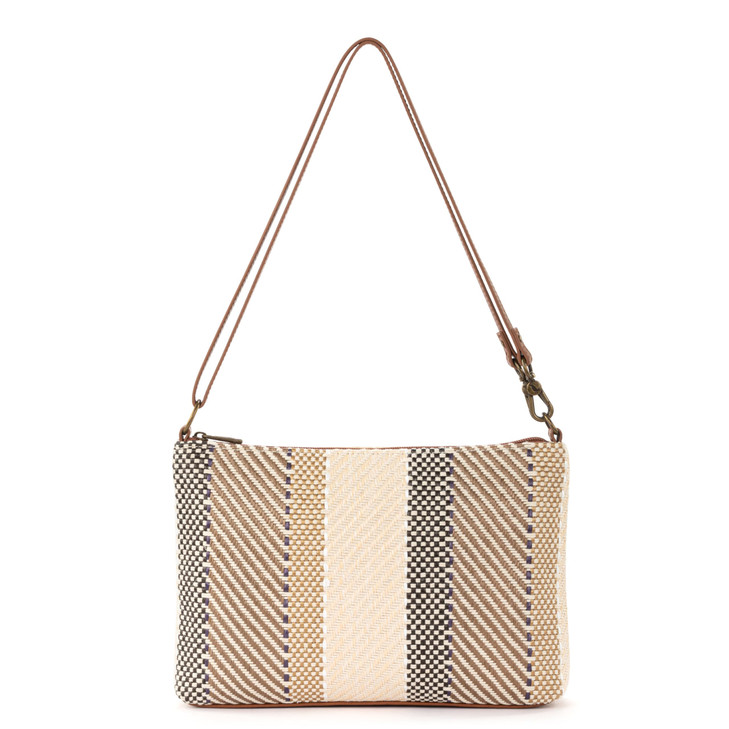 Sakroots Lumi Crossbody in Woven Textile Detachable Adjustable Crossbody Strap Tobacco Batik World Woven
