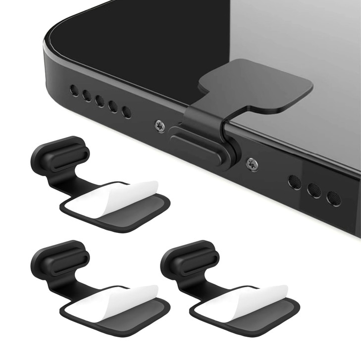BlingKingdom 3pcs USB Type C AntiLost Anti Dust Plugs Dust Cover Port Plugs Protection Compatible with iPhone 15 Samsung
