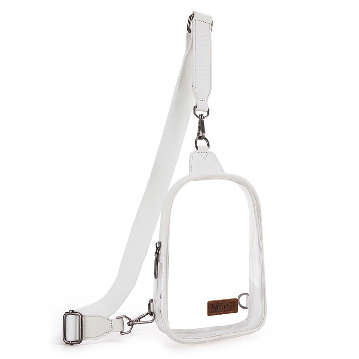 Wrangler Crossbody Clear Sling Bags for Women Stadium Approved Cross Body Purse with Detachable Strap for Sports Events