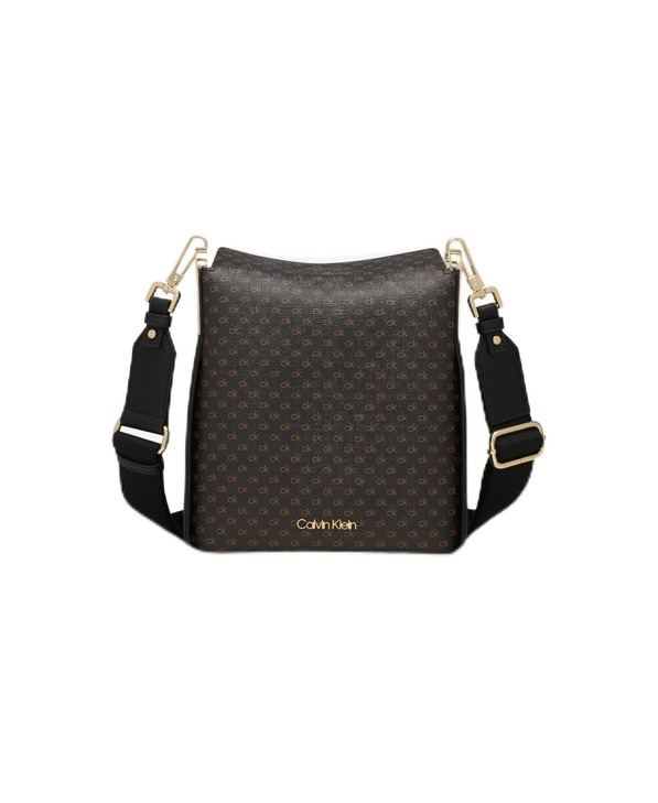 Calvin Klein Fay NorthSouth Small Crossbody BrownKhakiBlack One Size
