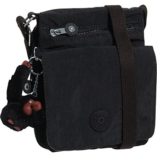 Kipling Womens New Eldorado Minibag Lightweight Crossbody Nylon Travel Bag Small Black Tonal