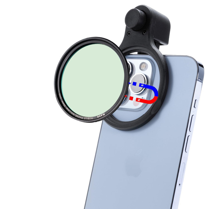 Kase Clipon CPL Filter for iPhone 58mm Magnetic Phone Camera Lens Circular Polarizer Filter Compatible with iPhone 16 15