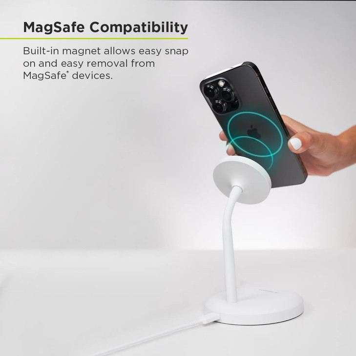 PureGear Duo Magnetic 2in1 Wireless Charging Stand Qi2 Certified 20W 2in1 Charging Station Desk Accessory Fast Wireless