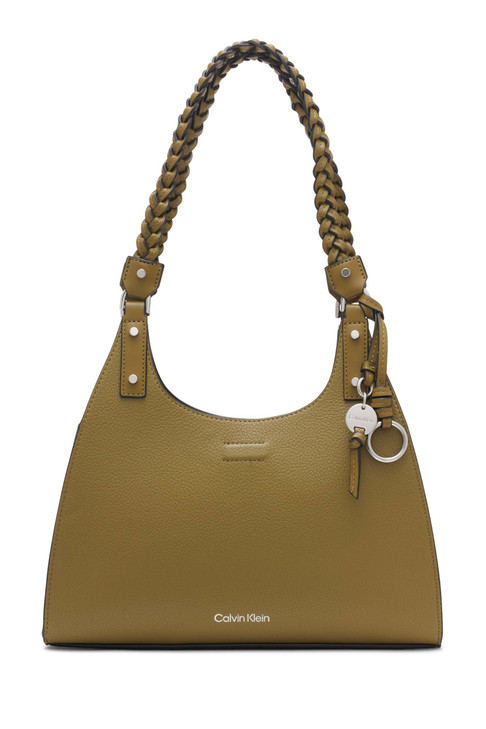 Calvin Klein Shelly Novelty Satchel Olive Branch One Size