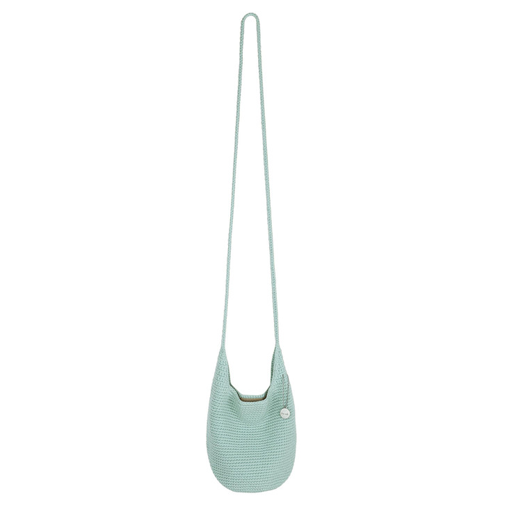 The Sak 121 Small Crossbody in Crochet Single Crochet Strap Aqua
