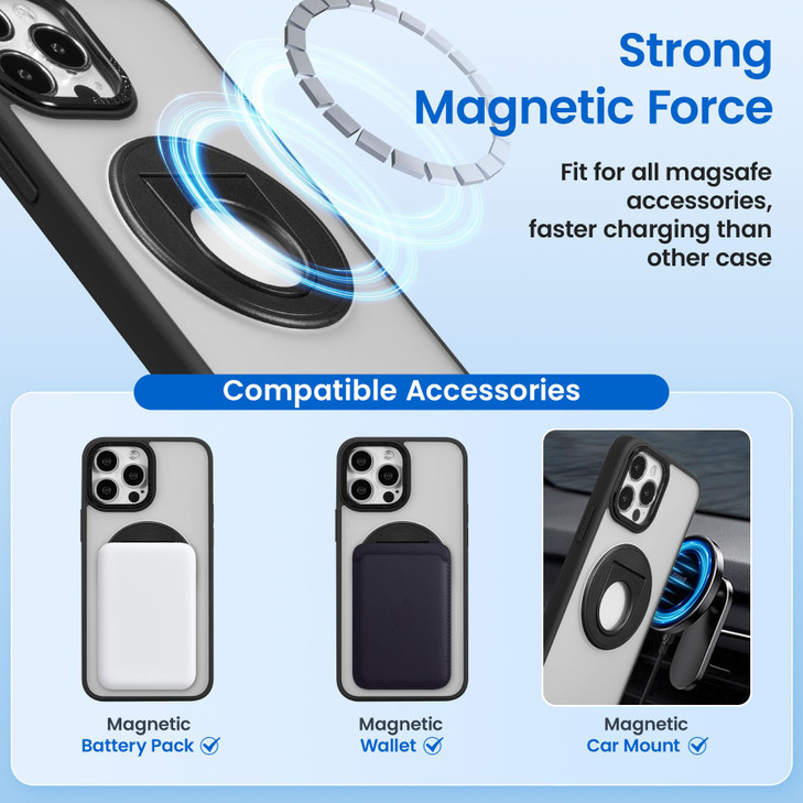 ZCDAYE for iPhone 13 Pro Max Case with Stand iPhone 13 Pro Max Case Magnetic Phone Case with Invisible Rotating Kickstan