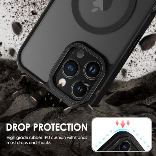 SupVict Compatible with iPhone 16 Pro Max Phone Case Compatible with Magsafe Slim Fit Matte Translucent Shockproof Drop