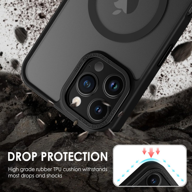 SupVict Compatible with iPhone 16 Pro Phone Case Compatible with Magsafe Slim Fit Matte Translucent Shockproof Drop Prot