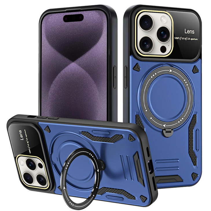 MRRSIWEI for iPhone 16 Pro Max Case with Camera Lens Protector Military Grade Protection Heavy Duty Rugged Shockproof wi