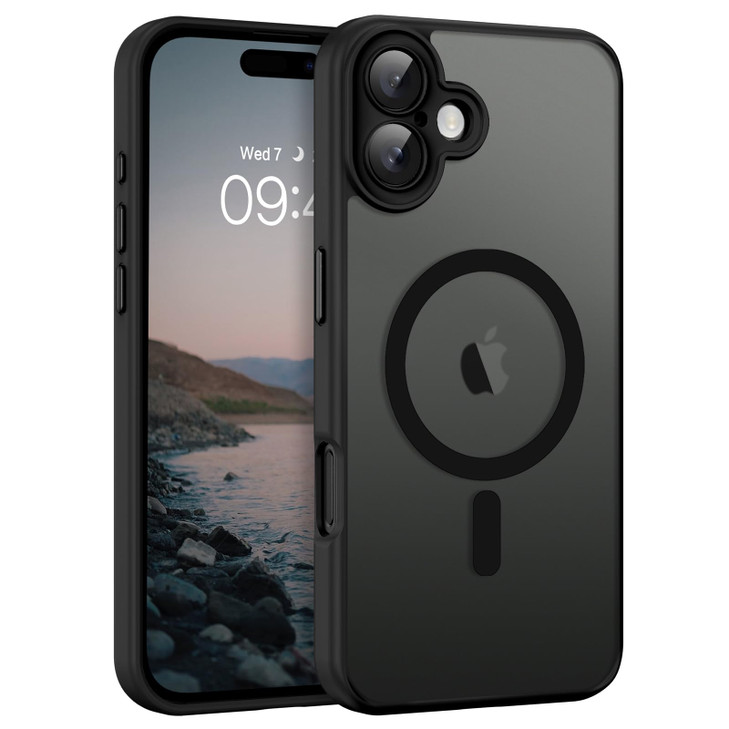 BENTOBEN for iPhone 16 Case Upgraded Magnetic Phone Case Full Camera Protection Magsafe Compatible Translucent Matte Sli