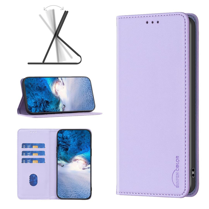 SUPWALL Leather Case Compatible with iPhone 16 Plus Case Wallet Buildin Magnetic Book Folding Flip Folio Case with Kicks