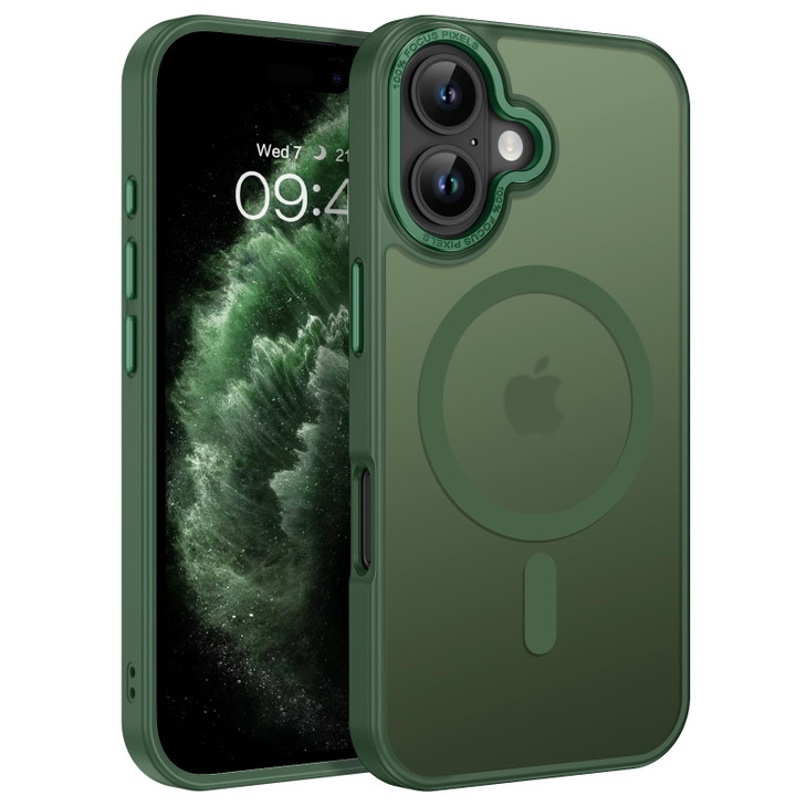Telaso Magnetic for iPhone 16 Case iPhone 16 Phone Case Compatible with Magsafe Translucent Matte Back Soft TPU Bumper A
