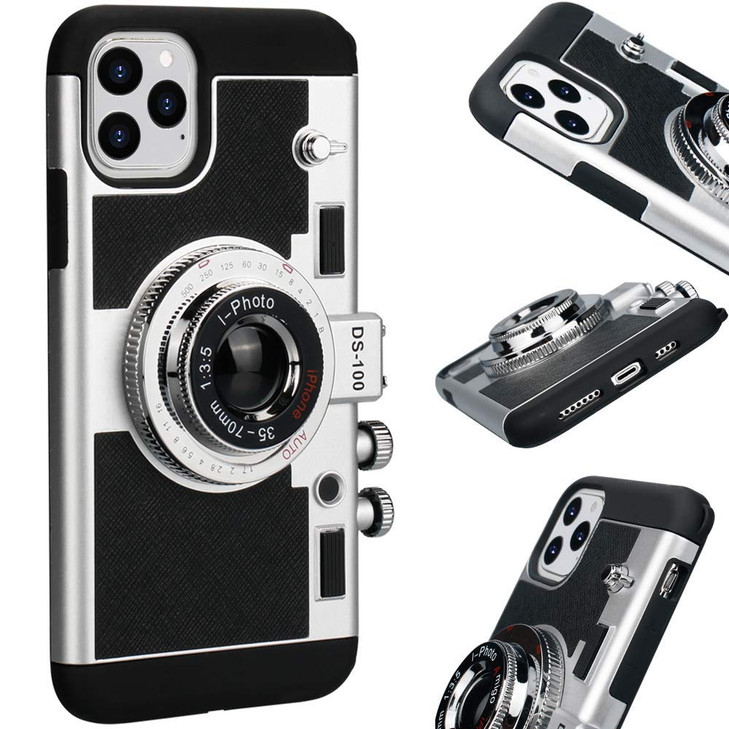 Awsaccy Camera Phone Case for iPhone 16 Pro Max Photography Case Vintage Cover Cute 3D Cool Unique Design Silicone Case