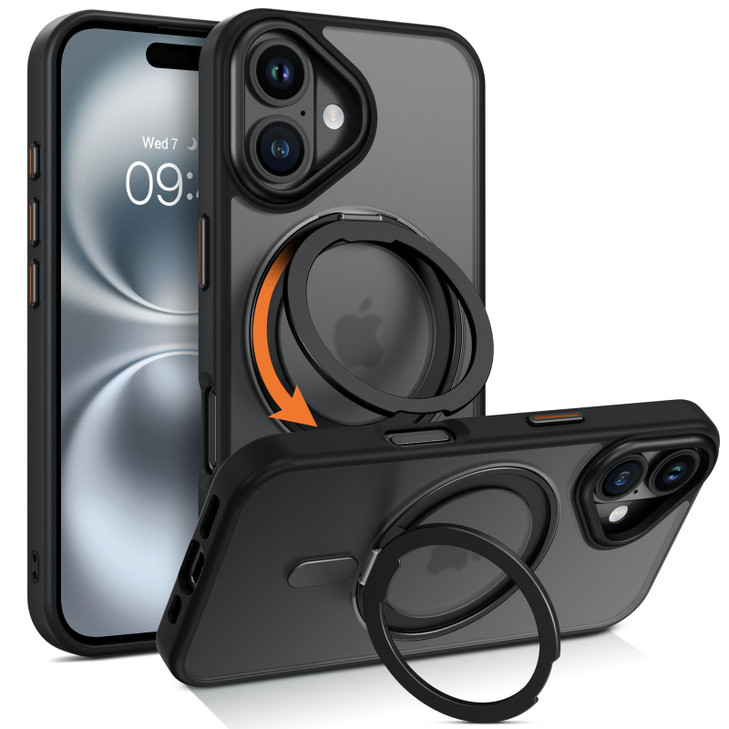 YINLAI Case for iPhone 16 61Inch iPhone 16 Phone Case Magnetic Compatible with Magsafe with 360 Rotatable Ring Holder Ki
