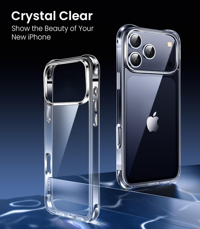Mkeke Compatible with iPhone 17 Pro Case Clear NotYellowing MilitaryGrade Drop Protection Shockproof Protective Phone Bu
