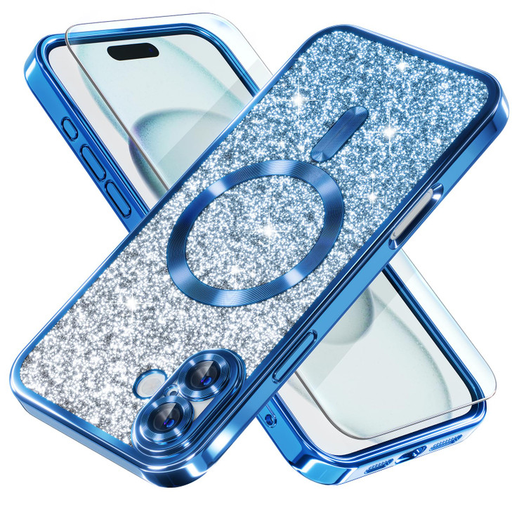 Misea Magnetic for iPhone 16 Plus Case Compatible with MagSafe Military Grade Drop Protection Full Camera Lens Protector