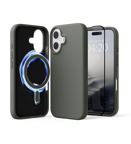 InfinaCore for iPhone 16 Plus Case with Screen Protector Compatible wMagSafe Shockproof NonYellowing Scratch Resistant E