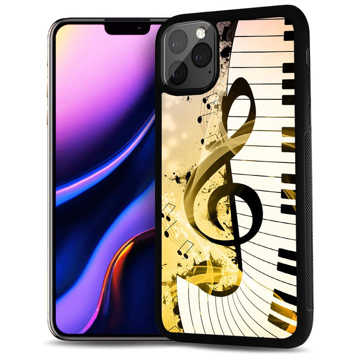 AjourTek for iPhone 16 Pro Max Durable Protective Soft Back Case Phone Cover HOT12221 Music Sign Keyboard 12221