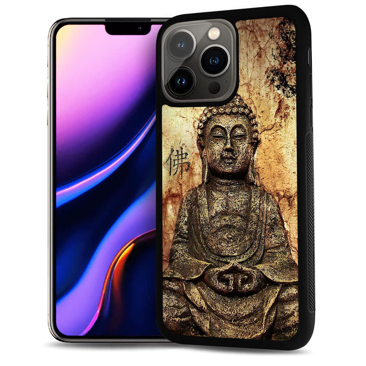 for iPhone 16 Pro Max Durable Protective Soft Back Case Phone Cover HOT12125 Buddha