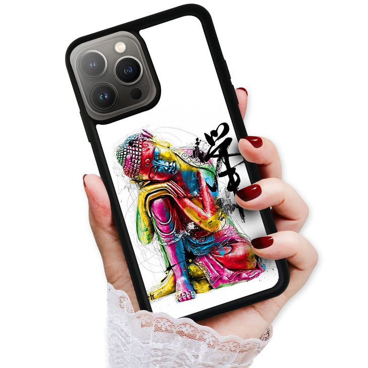 for iPhone 16 Pro Max Durable Protective Soft Back Case Phone Cover HOT12063 Buddha