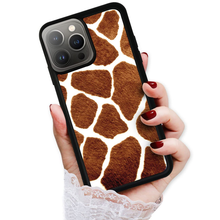 for iPhone 16 Pro Max Durable Protective Soft Back Case Phone Cover HOT12232 Giraffe Pattern