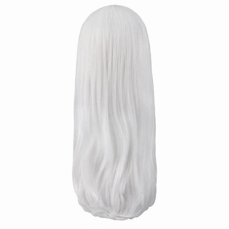 MapofBeauty 24"/60cm Side Bangs Stylish Long Great Wavy Curly Cosplay Party Wig (White) online at globaldelivered