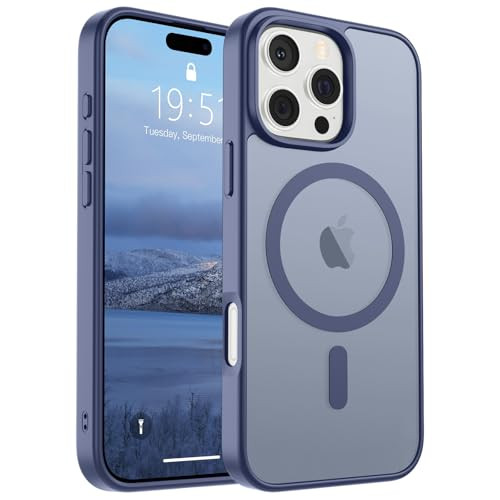 SUPFINE Magnetic for iPhone 16 Pro Max Case Compatible with MagSafe Military Grade Drop Protection Slim Translucent Matt