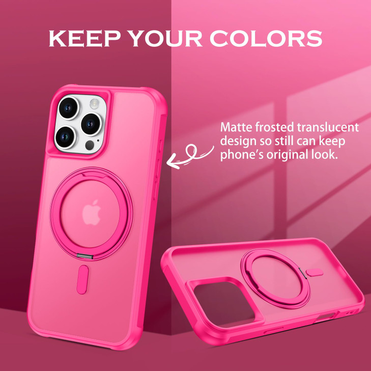 BENTOBEN Magnetic for iPhone 16 Pro Max Case with Magsafe Kickstand 360Rotating Ring Holder 16ProMax Phone Case Slim Sho