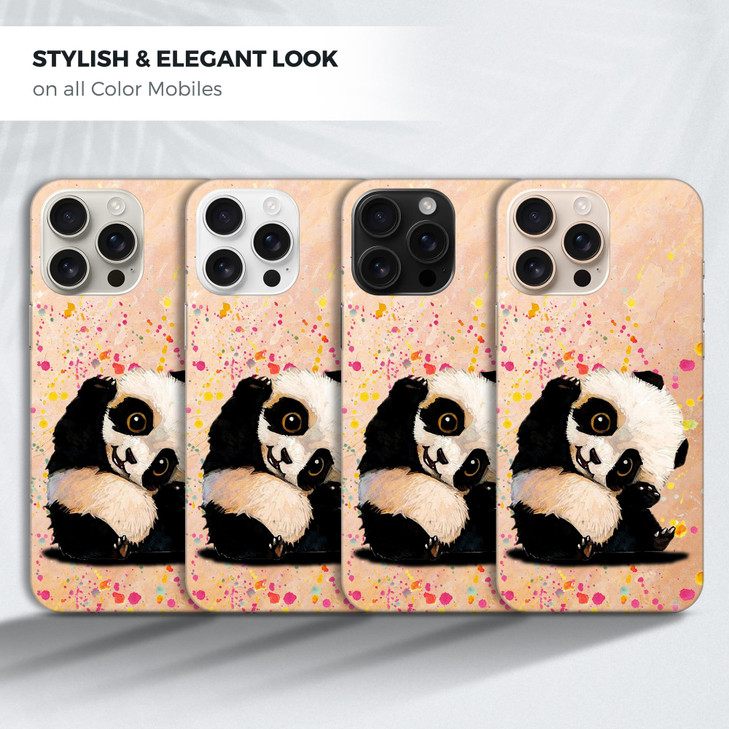 GlamCase for iPhone 16 Pro Max iPhone 16 Pro Max Case Watercolour Panda Printed Slim Sleek Cute Plastic Hard Protective