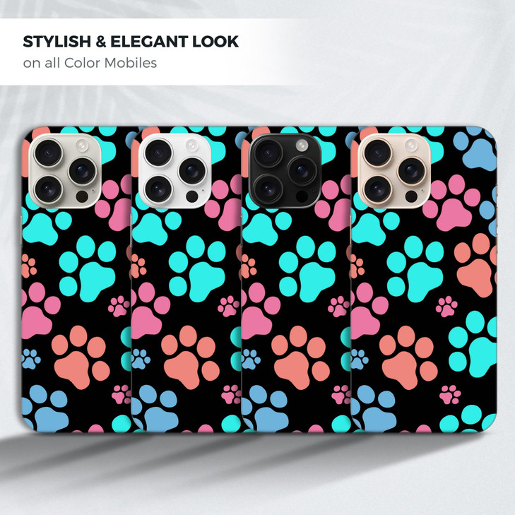 GlamCase for iPhone 16 Pro Max iPhone 16 Pro Max Case Dog Paw Colour Print Printed Slim Sleek Cute Plastic Hard Protecti