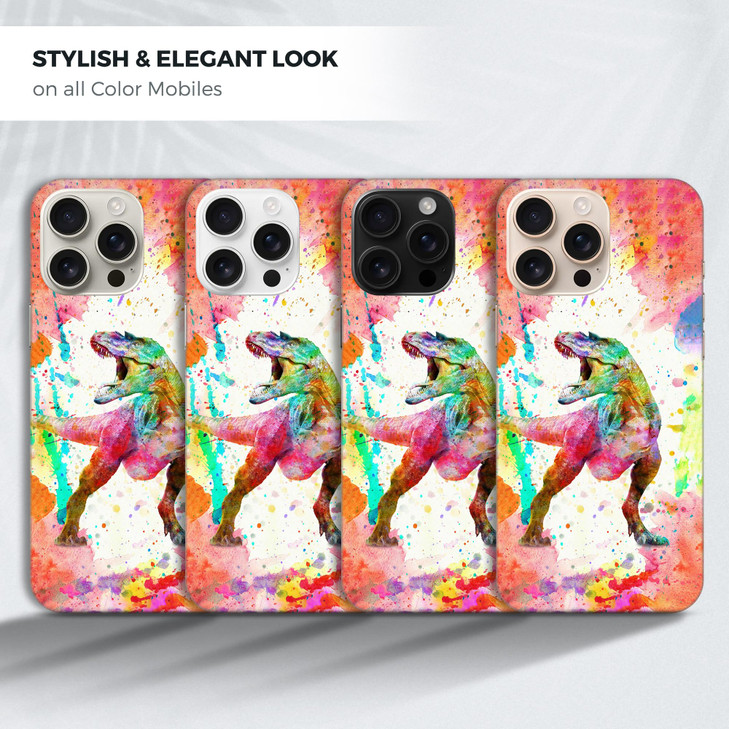 GlamCase for iPhone 16 Pro Max iPhone 16 Pro Max Case Watercolor Dinosaur Printed Slim Sleek Cute Plastic Hard Protectiv