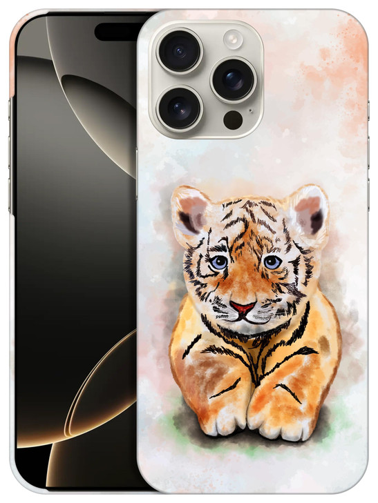 GlamCase for iPhone 16 Pro Max iPhone 16 Pro Max Case Cute Baby Tiger Design Printed Slim Sleek Cute Plastic Hard Protec