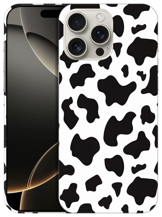 GlamCase for iPhone 16 Pro Max iPhone 16 Pro Max Case Cow Skin Print Design Printed Slim Sleek Cute Plastic Hard Protect