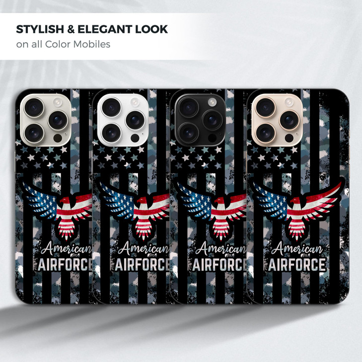 GlamCase for iPhone 16 Pro Max iPhone 16 Pro Max Case American Airforce Bald Eagle Flag Printed Slim Sleek Cute Plastic
