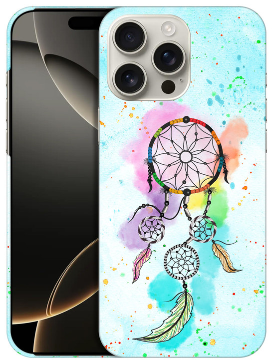 GlamCase for iPhone 16 Pro Max iPhone 16 Pro Max Case Watercolour Dream Catcher Printed Slim Sleek Cute Plastic Hard Des