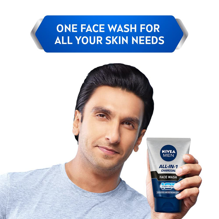 Nivea Men All In 1 Face Wash 100Ml by Nivea online at globaldelivered