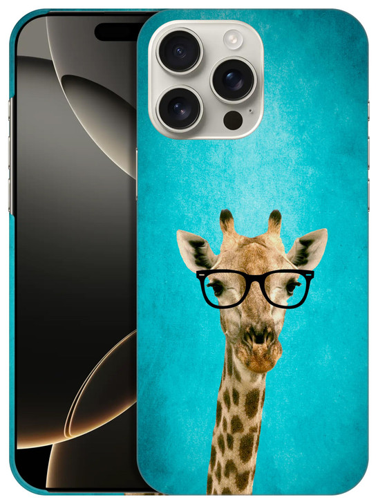 GlamCase for iPhone 16 Pro Max iPhone 16 Pro Max Case Hipster Giraffe Design Printed Slim Sleek Cute Plastic Hard Protec
