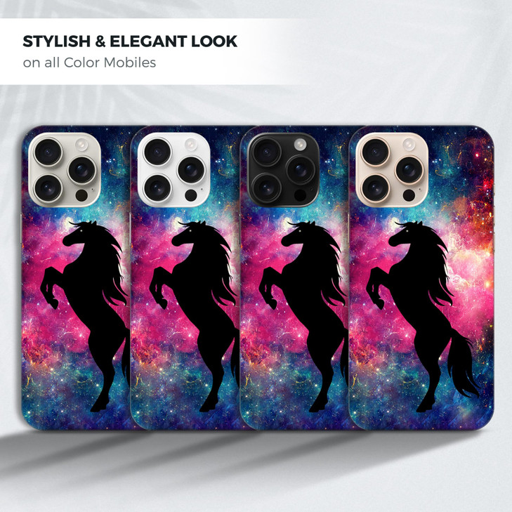 GlamCase for iPhone 16 Pro Max iPhone 16 Pro Max Case Horse Galaxy Stars Printed Slim Sleek Cute Plastic Hard Protective